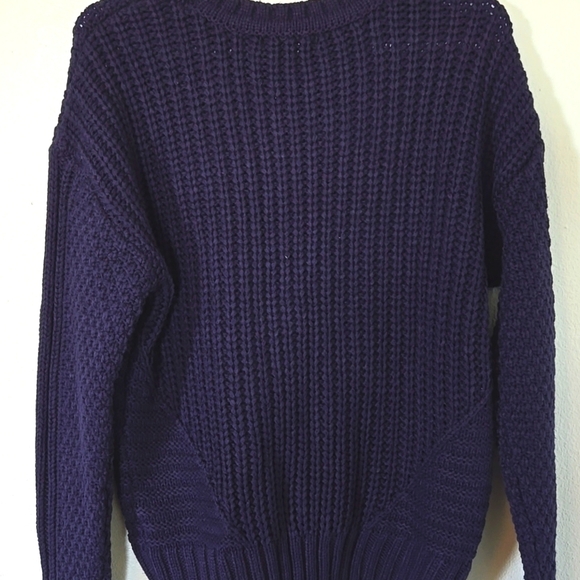 One A Navy Cable Knit Sweater Size Medium - Picture 2 of 6